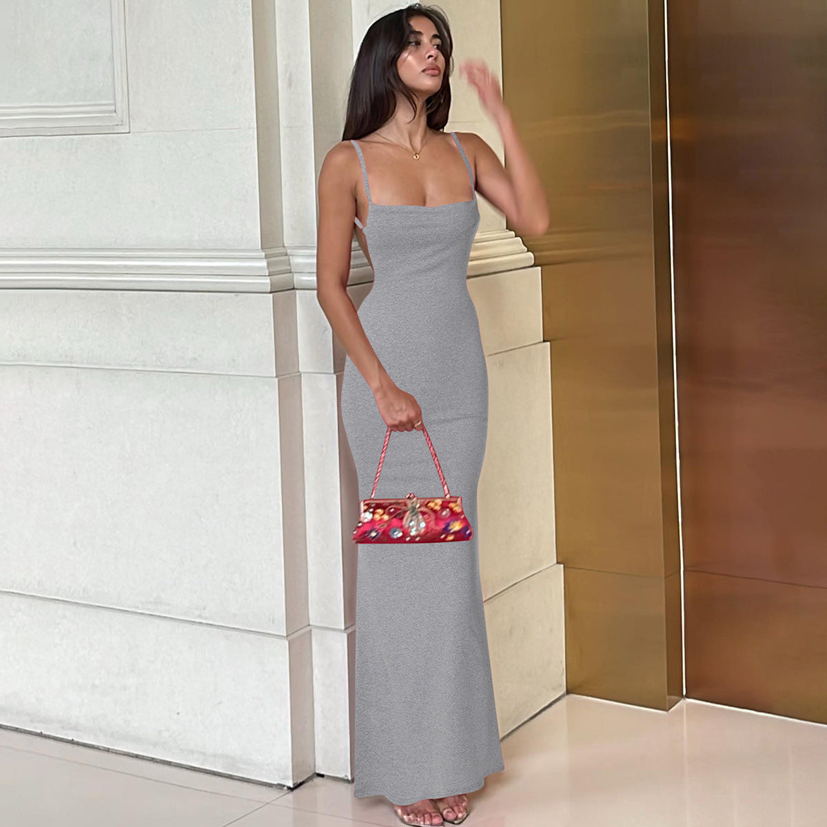 Summer Casual Chiffon Slip Dress for Women