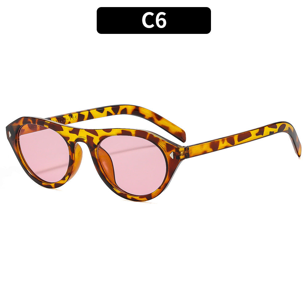 Fashion Oval Frame Sunglasses for Outdoor Activities