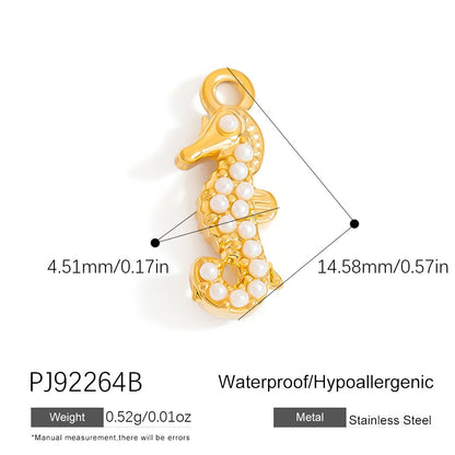 DIY Stainless Steel Shell Pendant Jewelry Trendy Fashion Necklace Bracelet Earrings