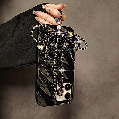 Rhinestone Beaded Bracelet Keychain Bag Charm