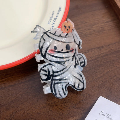 Cute Mini Pumpkin Ghost Halloween Hair Claw