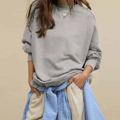 Casual Pullover Sweatshirt for Women - Loose Fit - Street Style