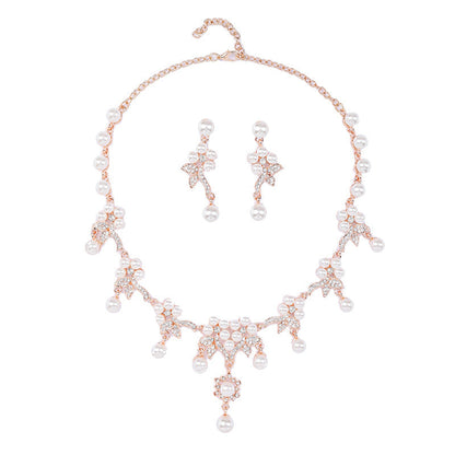 Branch Shaped Pearl Necklace Set Vintage Ethnic Jewelry