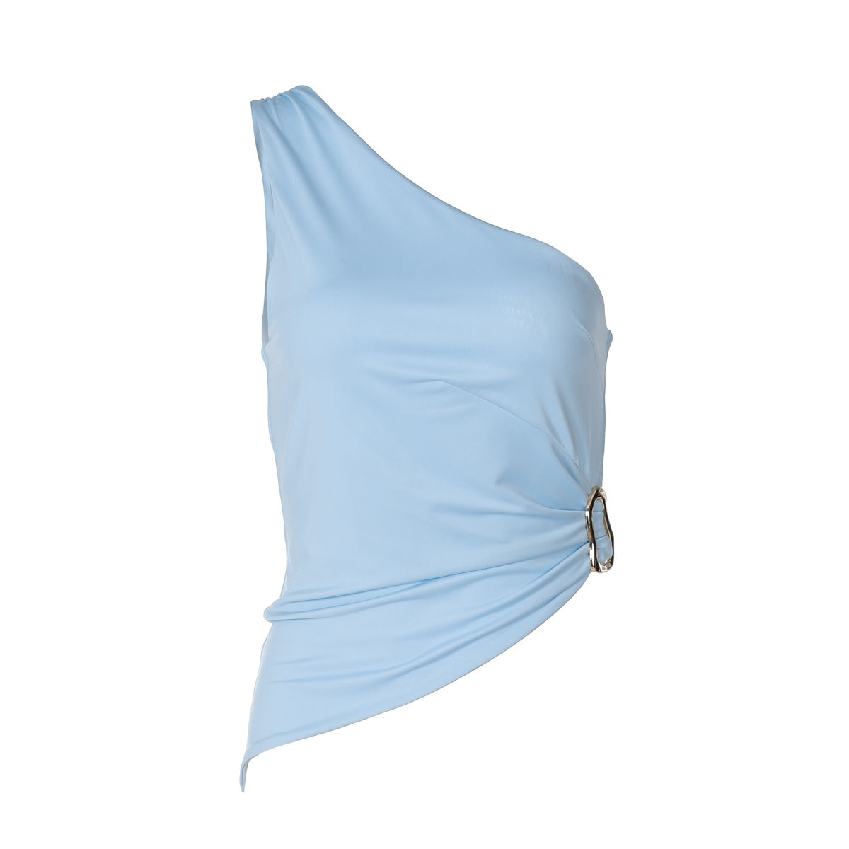 Trendy One-Shoulder Slim Fit Top for Casual Wear