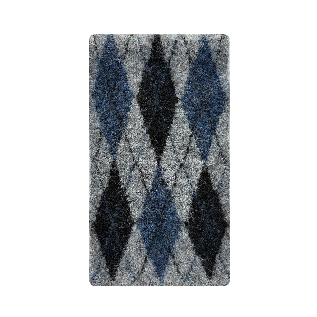 Wool Blend Geometric Knit Scarf Soft Winter Neck Warmer