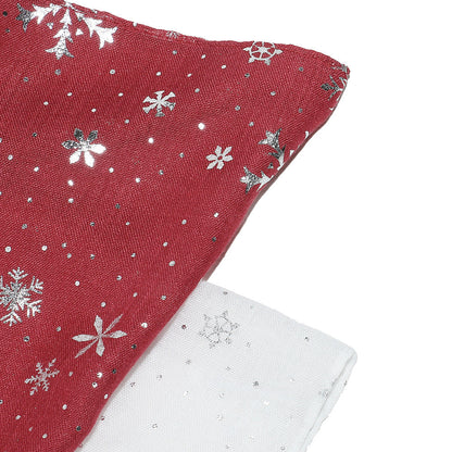 Winter Snowflake Polka Dots Christmas Shawl Scarf