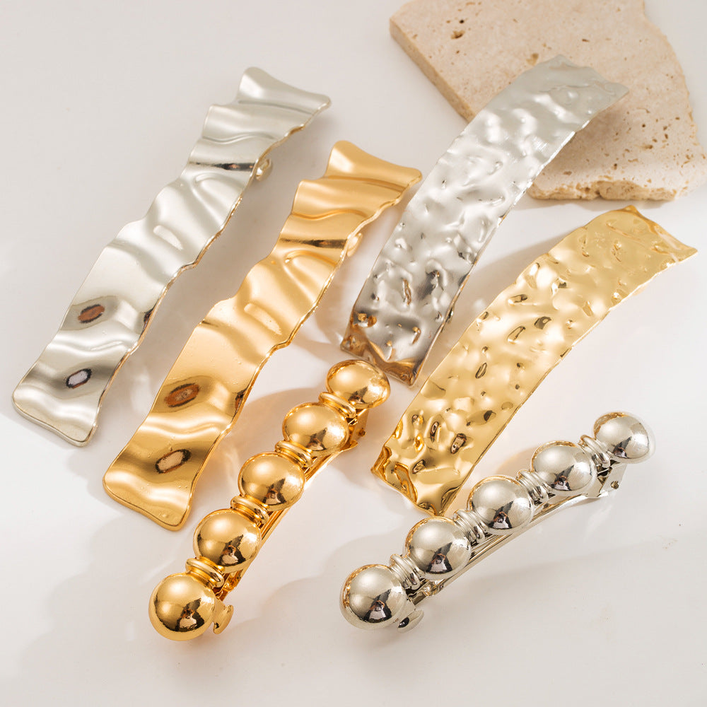 Geometric Style Metal Spring Hair Clips for Women