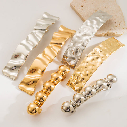 Geometric Style Metal Spring Hair Clips for Women