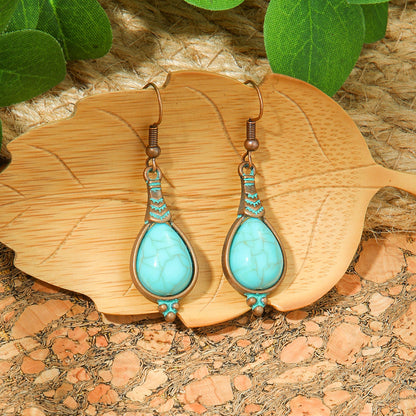 Bohemian Style Metal Earrings Vintage Tassel Earrings for Women