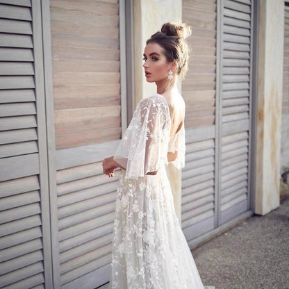 Lace Backless Deep V Midi Dress for Evening Events