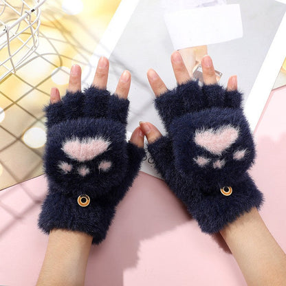 Cute Cartoon Fleece Gloves for Kids and Adults