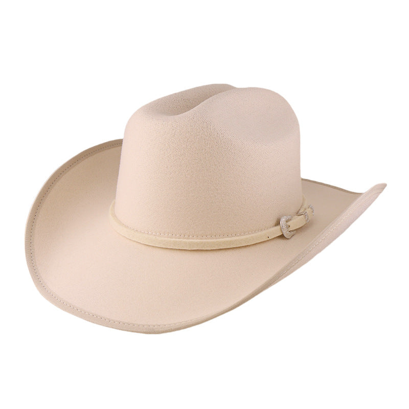 Men's Wool Felt Cowboy Hat - Adjustable Western Design