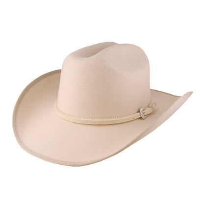 Men's Wool Felt Cowboy Hat - Adjustable Western Design