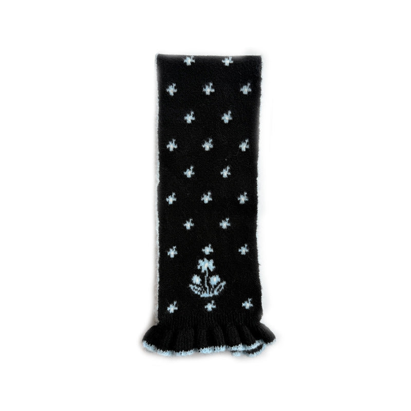 Cartoon Deer Knit Scarf Warm Acrylic Long Winter Scarf