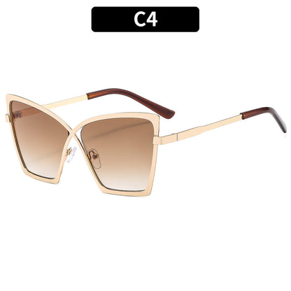 Trendy Large Frame Metal Blue Light Blocking Glasses