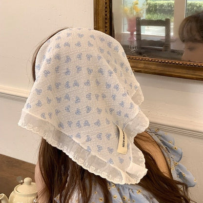 Haila - Farmhouse Romantic Floral Headscarf