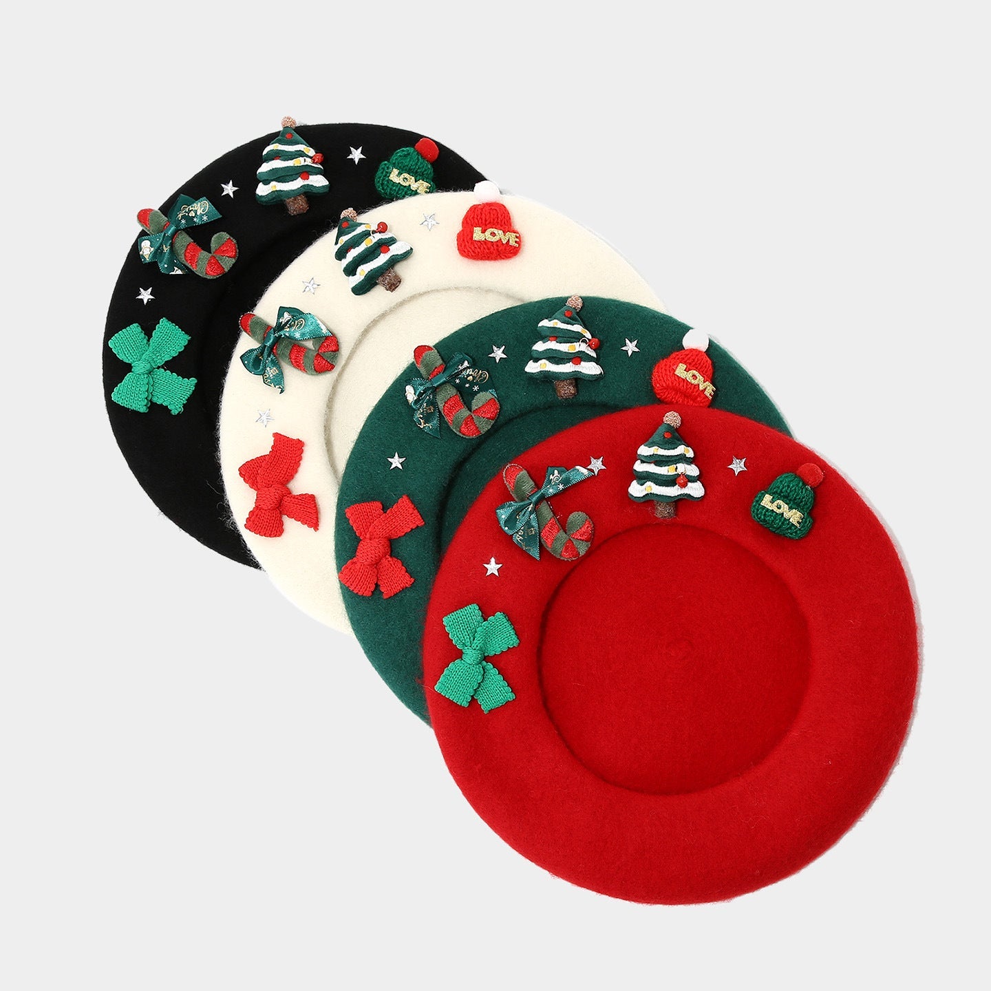 Winter Elegant Wool Blend Christmas Beanie Hat