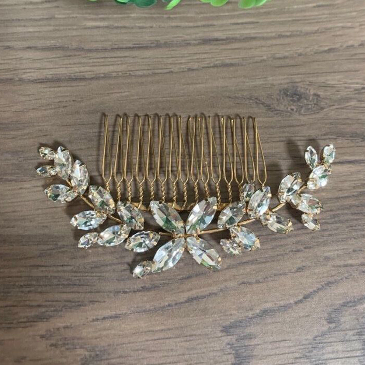 Minimalist Bridal Comb with Rhinestones Elegant Hair Accessory
