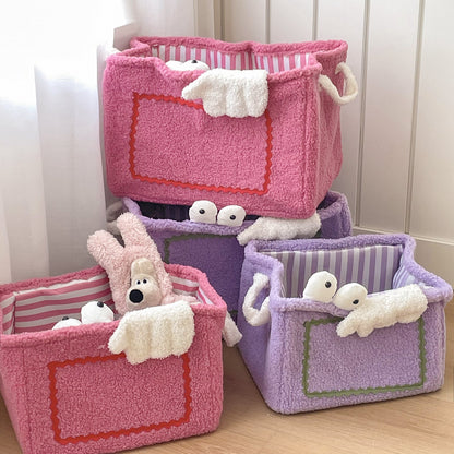 Monster Plush Storage Basket Cute Toy Organizer