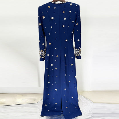 Casual Long Dress Elegant Fit With Embellishments