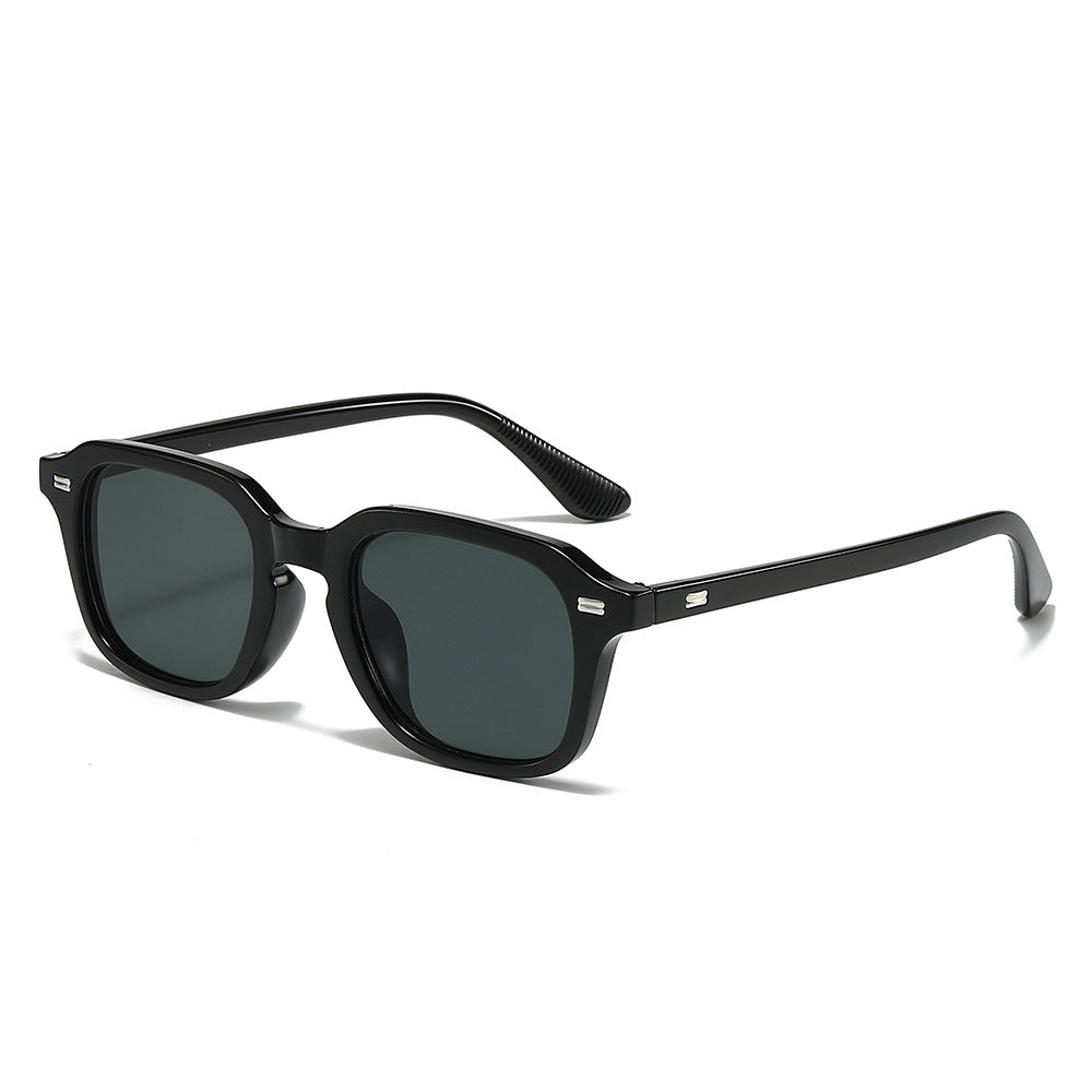 Classic Square Narrow Frame Plastic Sunglasses Trendy Gradient UV400 Protection