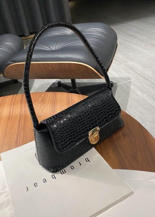 Mini Shoulder Bag PU Leather Croc Texture