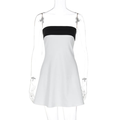 Color Block Sleeveless Bodycon Mini Dress