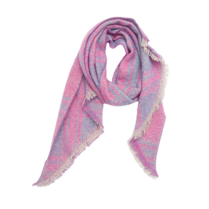Vintage Jacquard Plaid Triangle Soft Scarf