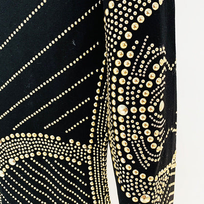 Metallic Sequin Bodycon Dress Long Sleeve