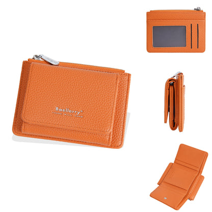 Zipper Solid Color Card Cases Wallets