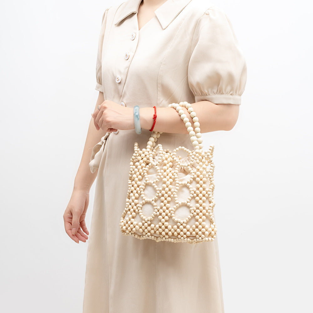 Wooden Bead Handmade Bag