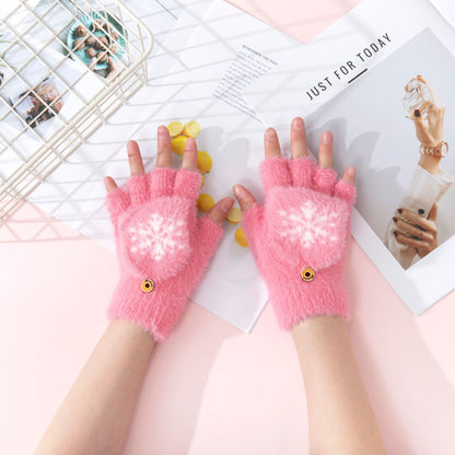 Cute Cartoon Fleece Gloves for Kids and Adults