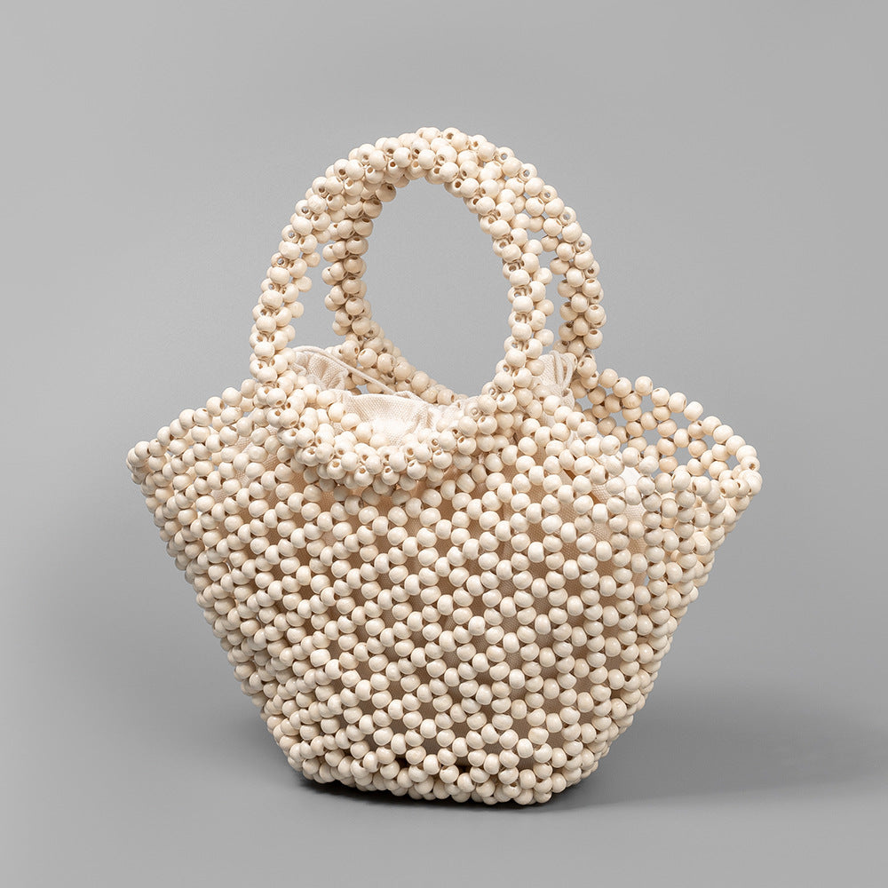 Casual Handmade Beach Hollow Out Bead Bag