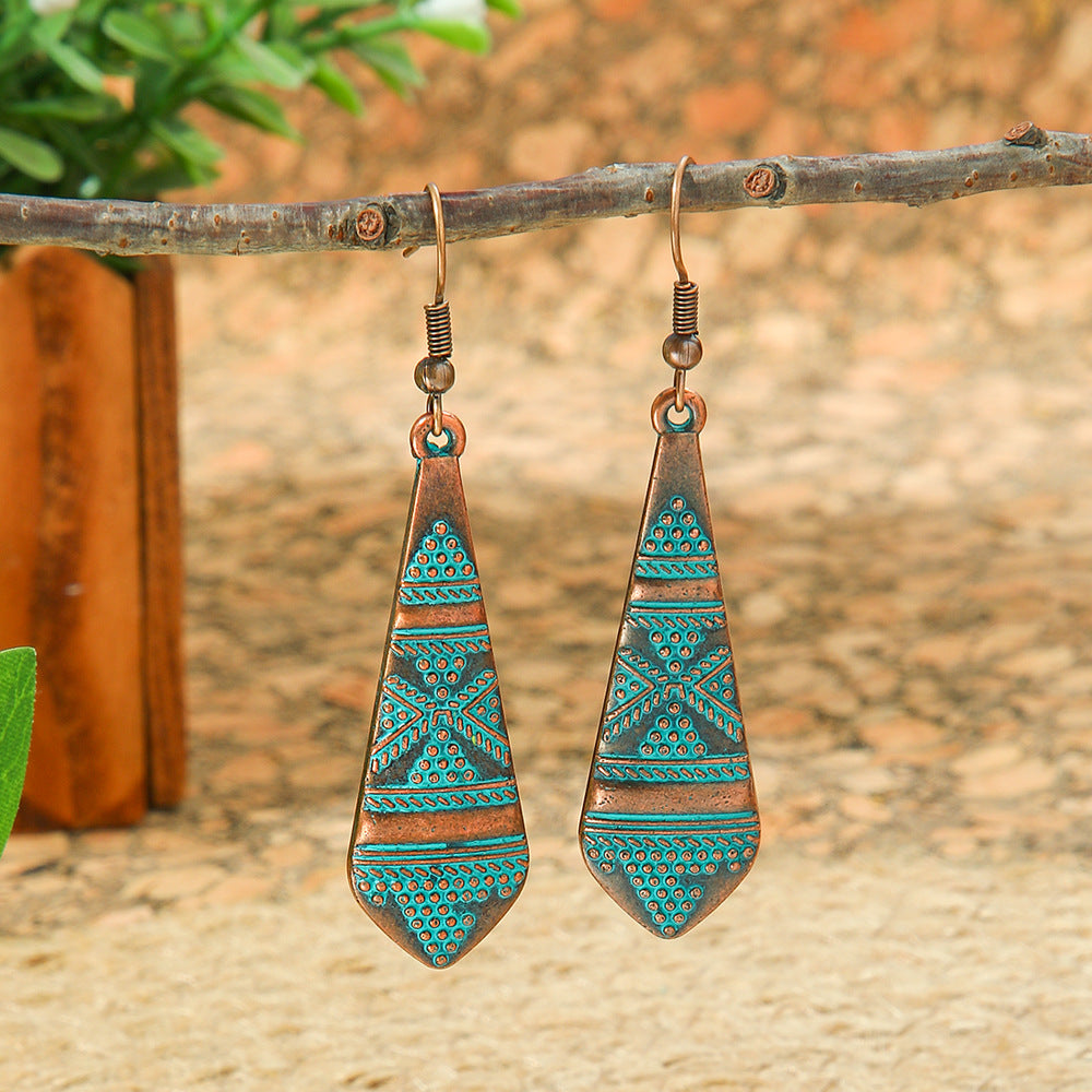 Bohemian Style Metal Earrings Vintage Tassel Earrings for Women