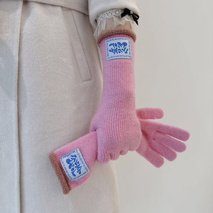 Winter Thermal Soft Touchscreen Wool Long Gloves