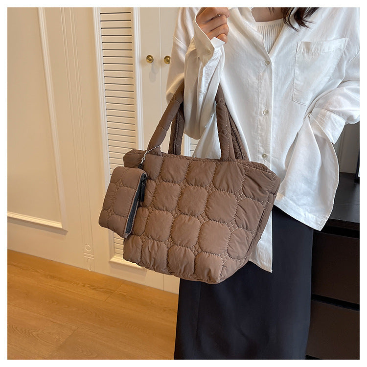 Simple Solid Color LargeÂ Capacity Tote Bag
