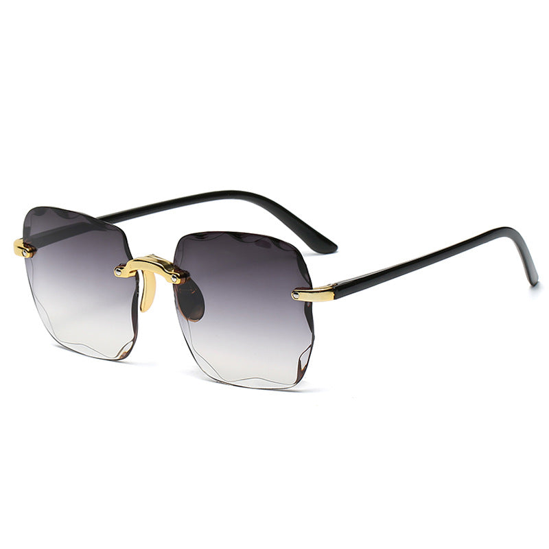 Trendy Fashionable Frameless Sunglasses Pink UV400 Protection