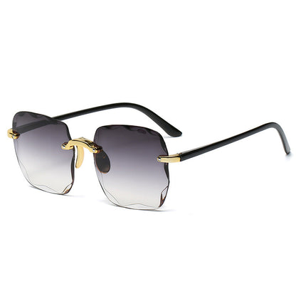 Trendy Fashionable Frameless Sunglasses Pink UV400 Protection