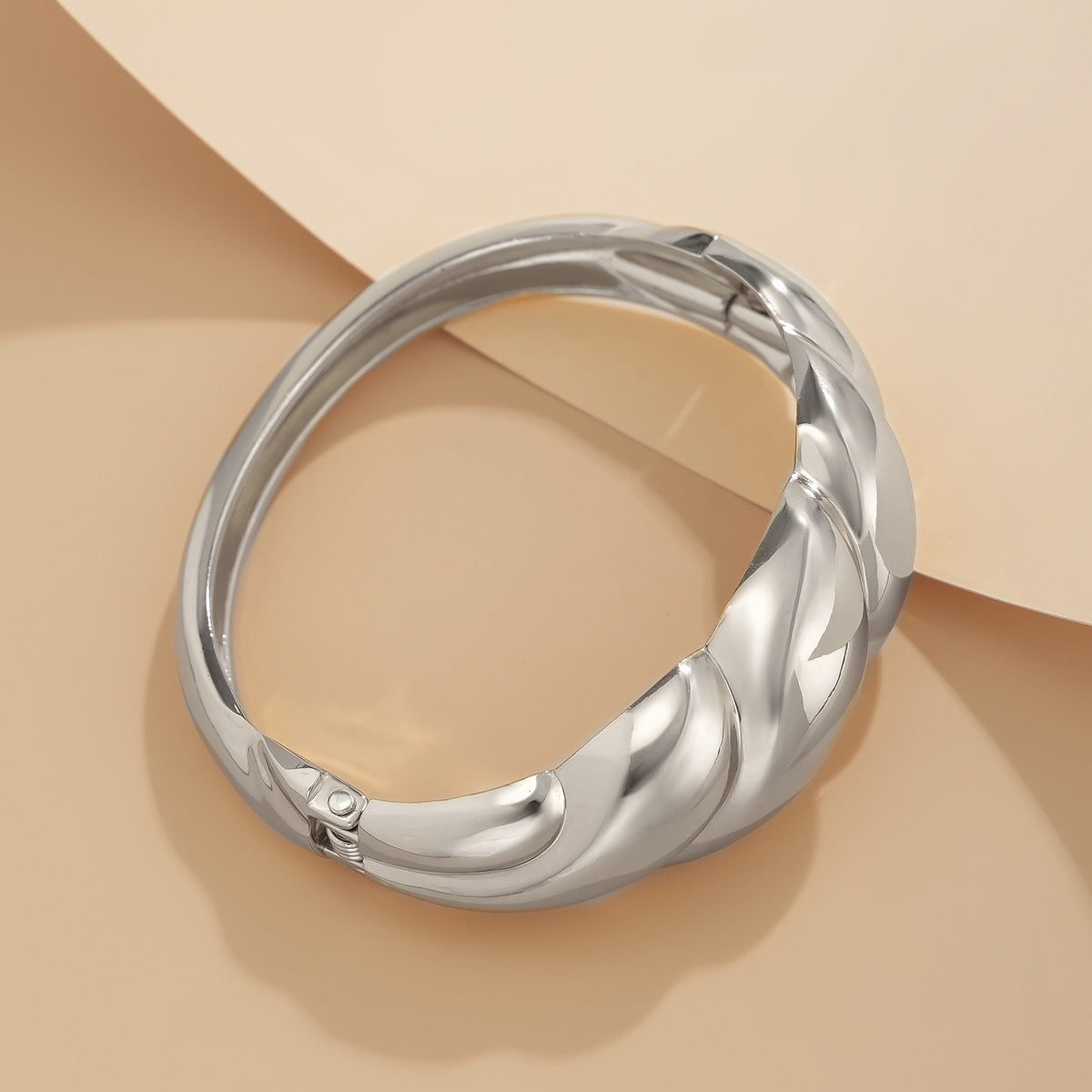 Irregular Openwork Alloy Spring Bracelet Set