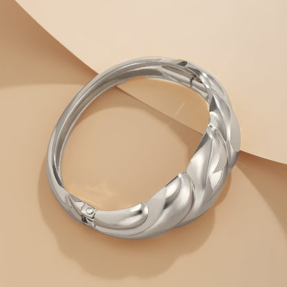 Irregular Openwork Alloy Spring Bracelet Set