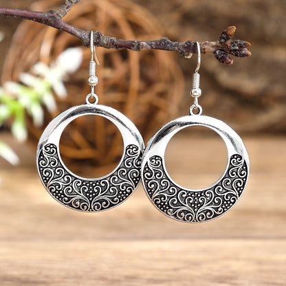 Bohemian Tassel Earrings Set Vintage Geometric Alloy Jewelry