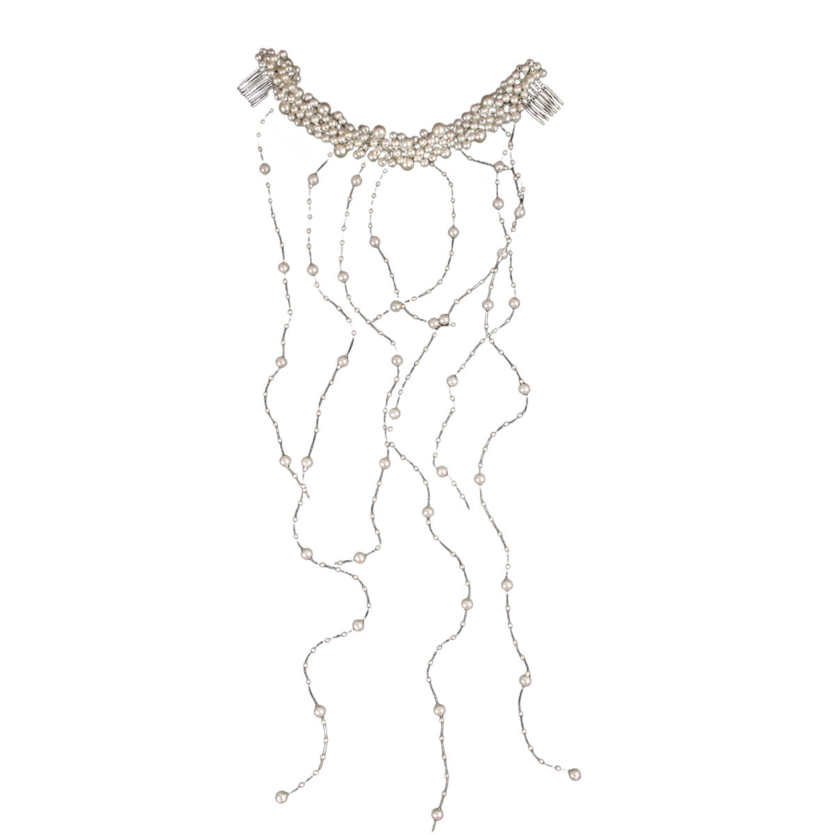 Handmade Pearl Tassel Hair Comb Wedding Accessories