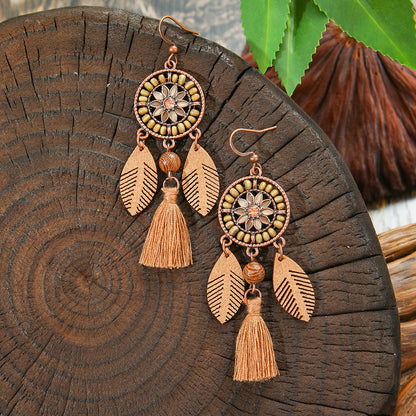 Geometric Hollow Earrings And Necklace Set Bohemian Style
