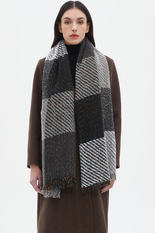 Plaid Contrast Color Vintage Scarves