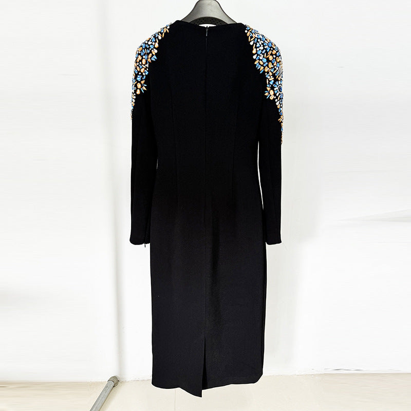 Beaded Embellished Long Sleeve Dress