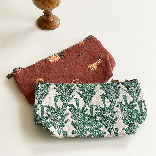 Portable Embroidered Makeup Bag - Cartoon Coin Purse