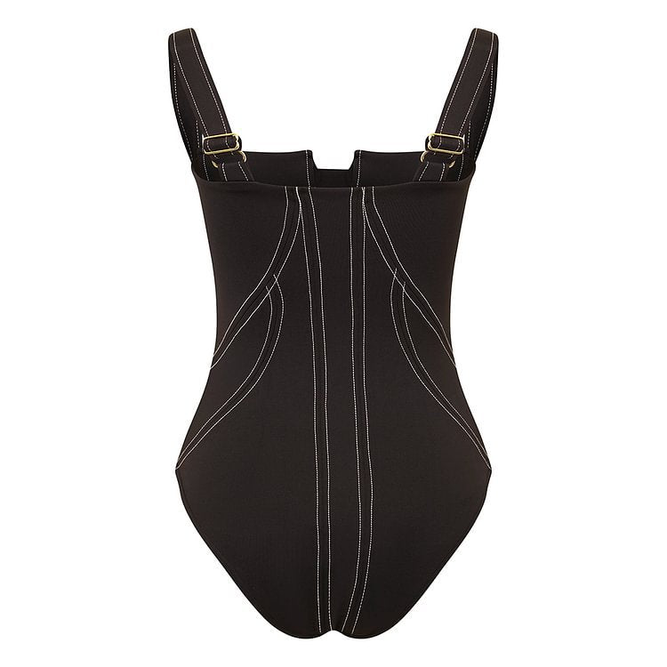 Strap One Piece Swimweat Split Cover