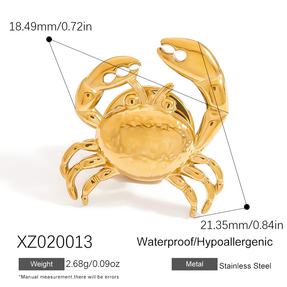 Floral Stainless Steel Brooch Elegant Fashion Accessory