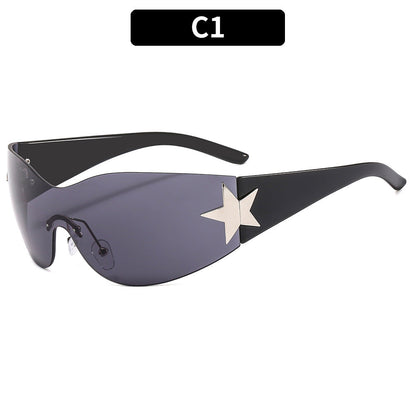 Y2K Star-Shaped Cat-Eye Sunglasses Trendy Casual Shades