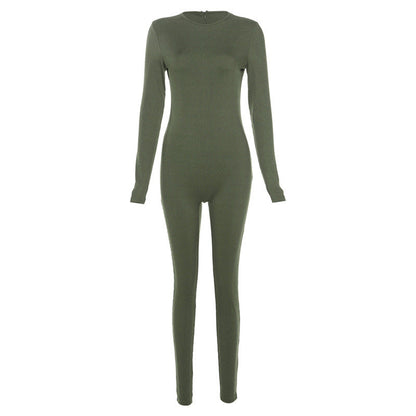 Sexy High-Waisted Jumpsuit With Zipper For Women